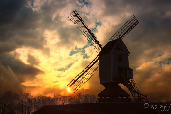 Windmill At Dawn